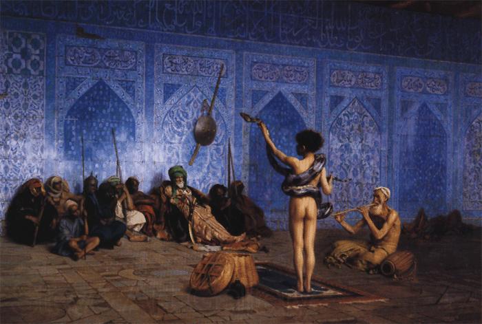Jean - Leon Gerome The Snake Charmer Norge oil painting art